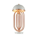Modern black and copper led bedside table lamp for bedroom