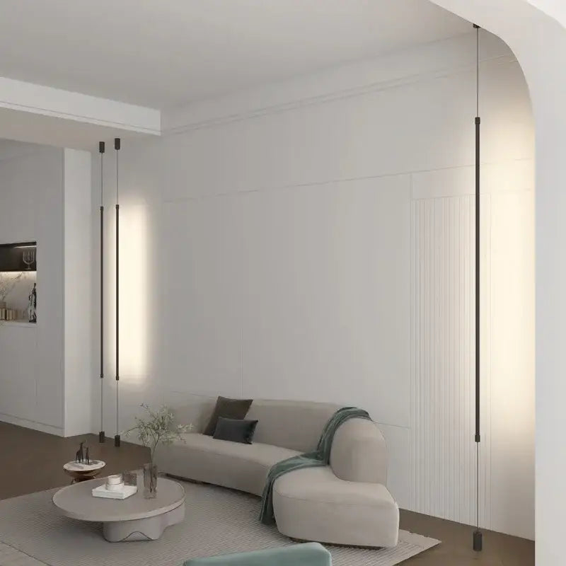 Modern minimalist black led pendant light for living room