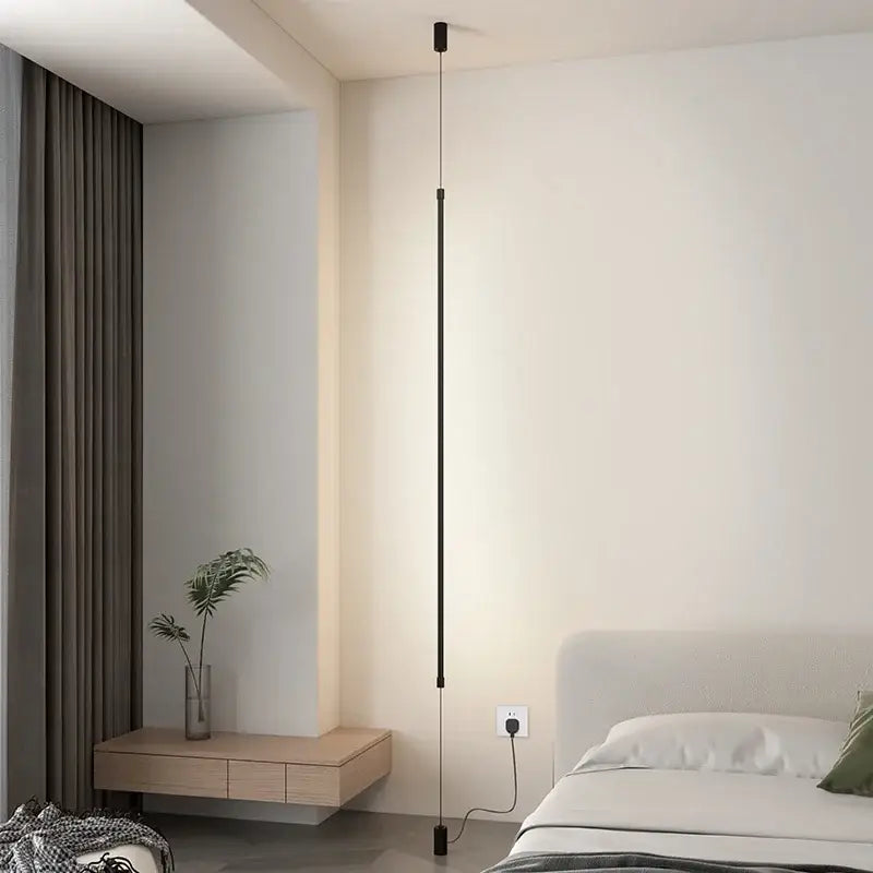 Modern minimalist black led pendant light for living room