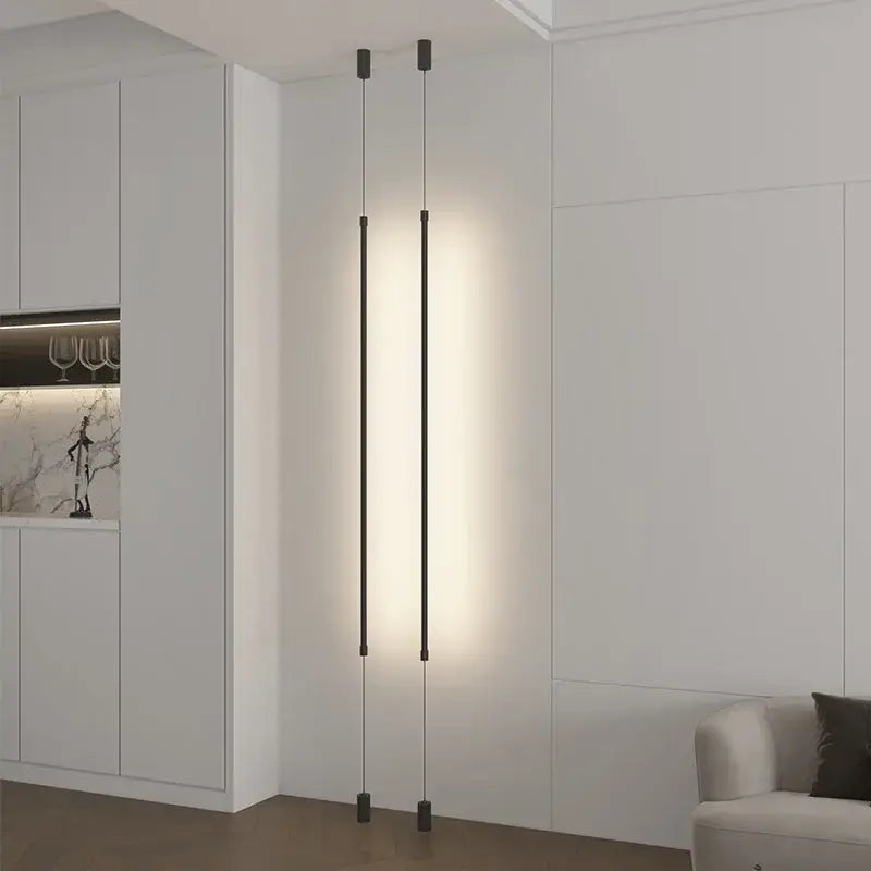Modern minimalist black led pendant light for living room