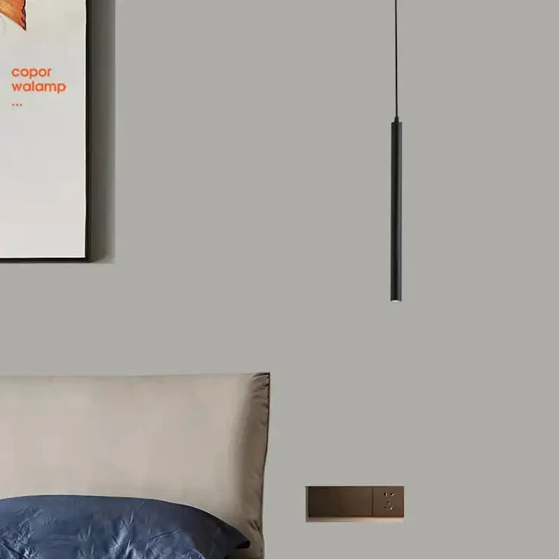 Minimalist black led pendant lights for dining room kitchen
