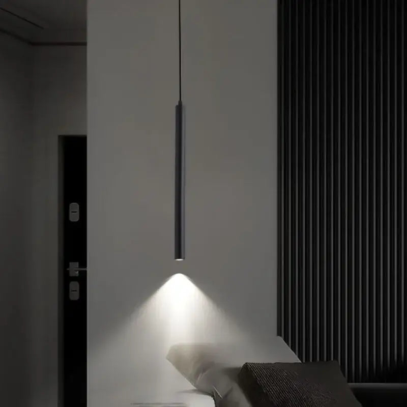 Minimalist black led pendant lights for dining room kitchen