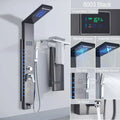 Modern black led shower panel bathroom faucet with 5 functions