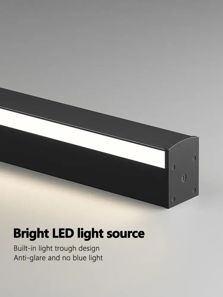 Modern minimalist black led wall lamp for bedroom ambient lighting