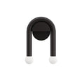 Modern black led wall lamp living room u-shaped dual sphere sconce