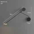 Minimalist black led wall reading light for bedroom