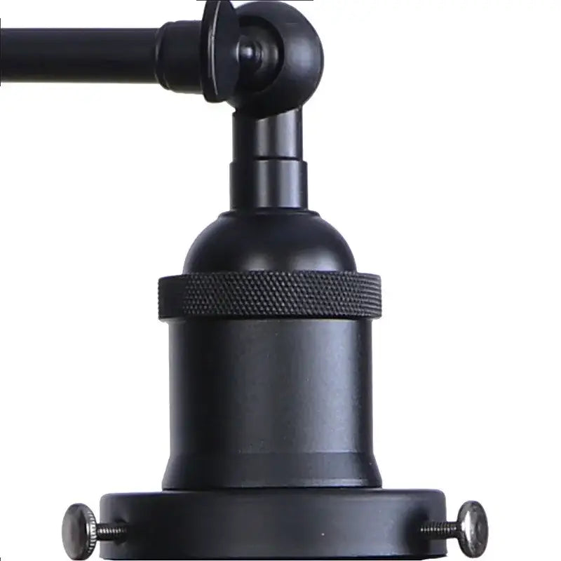 Industrial black led wall sconce with glass shades for bedroom