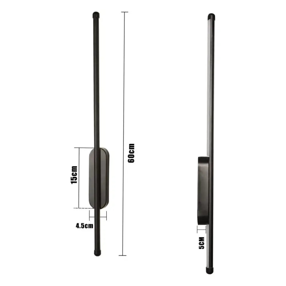 Minimalist black led wall sconce bedroom telescopic light fixture