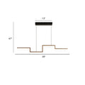 Black line art black & copper ceiling light dining room pendant