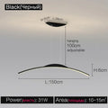 Modern minimalist black line chandelier dining room pendant light