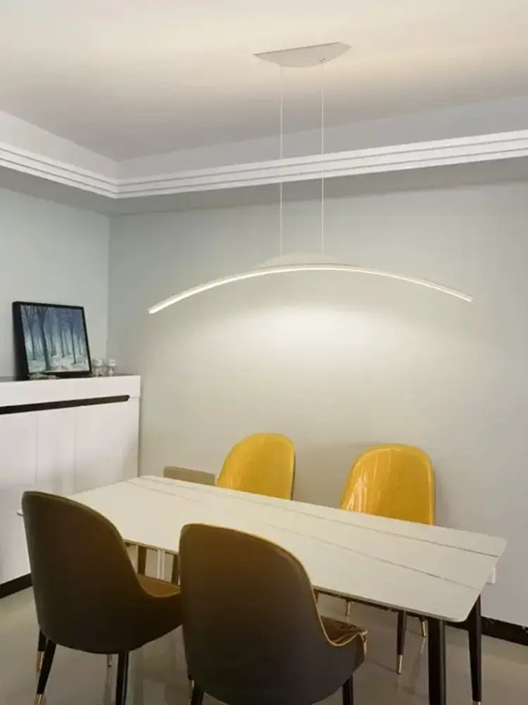 Modern minimalist black line chandelier dining room pendant light