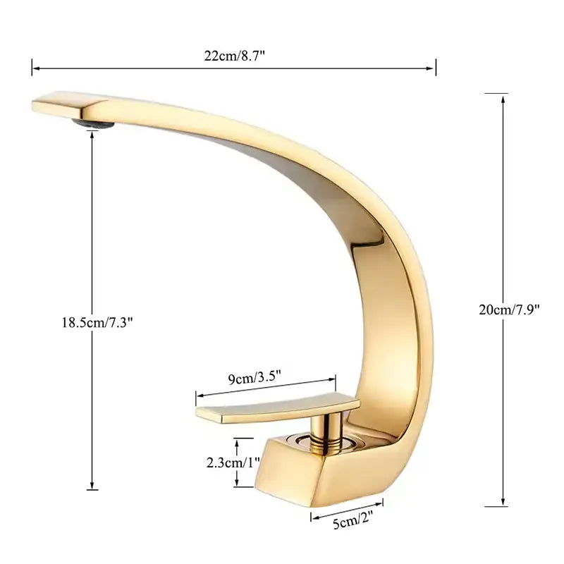 Modern matte black luxury brass basin faucet bathroom mixer tap