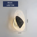 Decorbites black luxury led wall light bedroom glass sconce