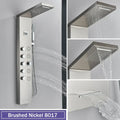 Modern black massage jet rainfall shower panel bathroom tower