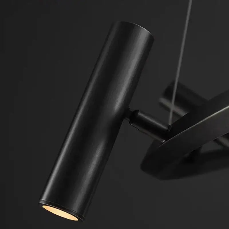 Decorbites black metal chandelier minimalist dining room led light