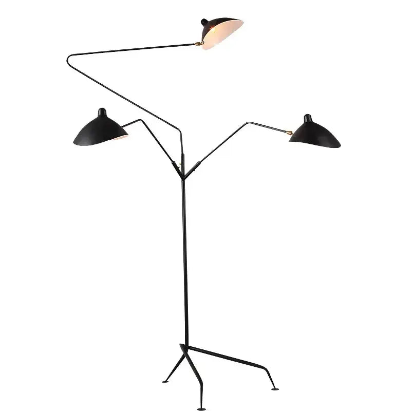 Decorbites black nordic floor lamp with 3 adjustable arms living room
