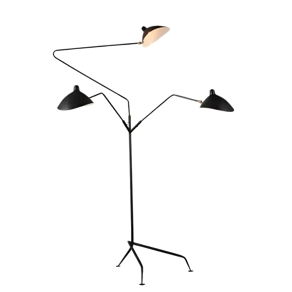 Decorbites black nordic floor lamp with 3 adjustable arms living room