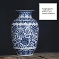 Floral blue & white ceramic vase living room home decor