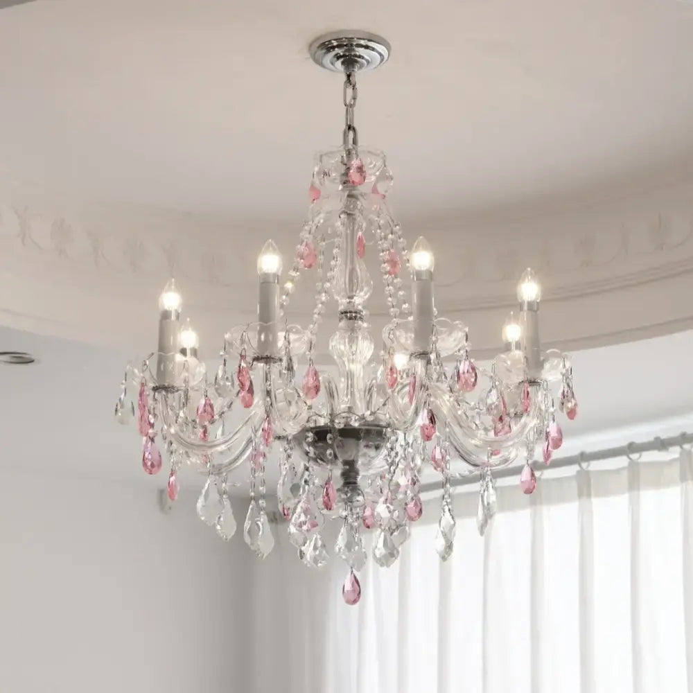 DecorBites™ Blue Crystal Chandelier: Luxury E14 Pendant Lights for Living Room and Bedroom