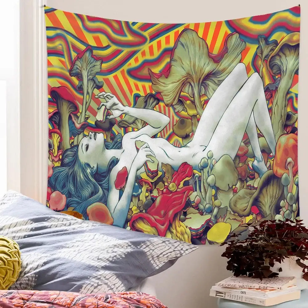 DecorBites™ Bohemian Tapestry Ins Wall Hanging Psychedelic Decor for Bedroom