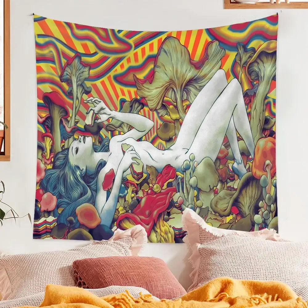 DecorBites™ Bohemian Tapestry Ins Wall Hanging Psychedelic Decor for Bedroom