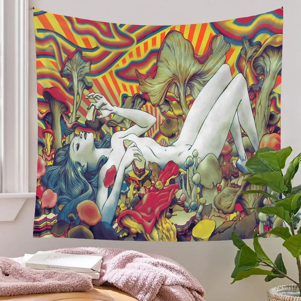 DecorBites™ Bohemian Tapestry Ins Wall Hanging Psychedelic Decor for Bedroom