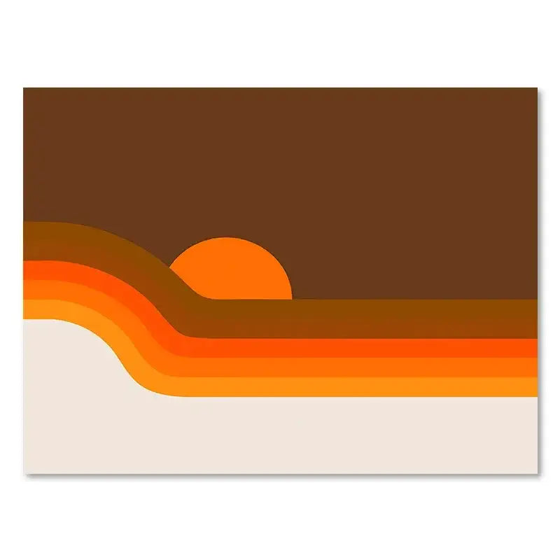 Abstract boho sunset lips art prints for living room canvas painting