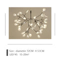 Modern rose gold & black branch design chandelier – living room light