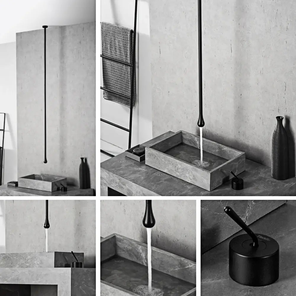 Modern brass black single handle faucet bathroom pendant light