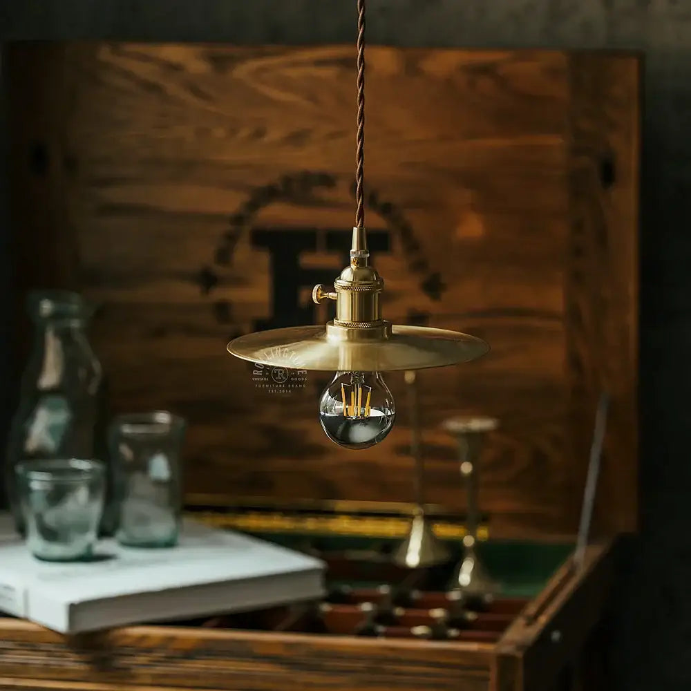 Decorbites brass chandelier industrial dining room pendant light