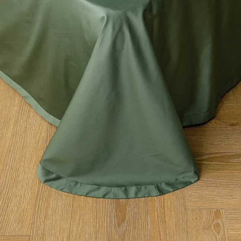 Teal & brown tropical egyptian cotton duvet cover bedroom set