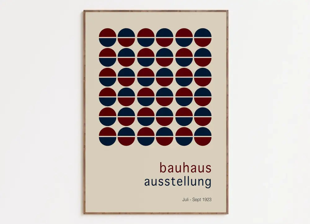 Mid century bauhaus black & beige floral wall art – living room