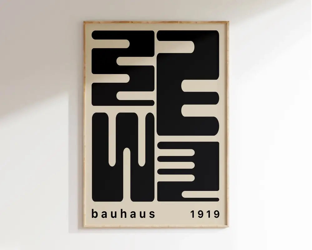 Bauhaus pastel geometric wall art canvas – living room framed poster