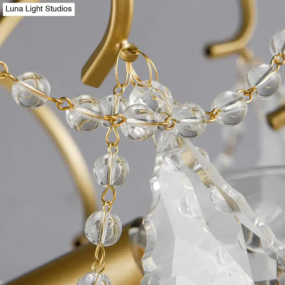 Decorbites butterfly shaped gold chandelier with living room crystals