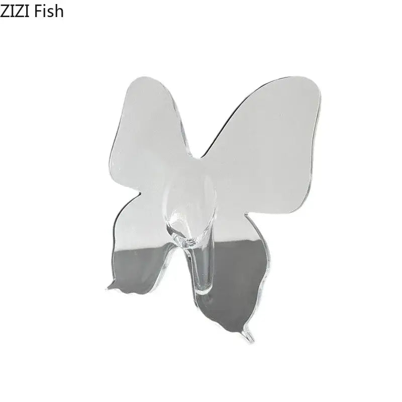 Clear acrylic butterfly vase for bedroom room decor