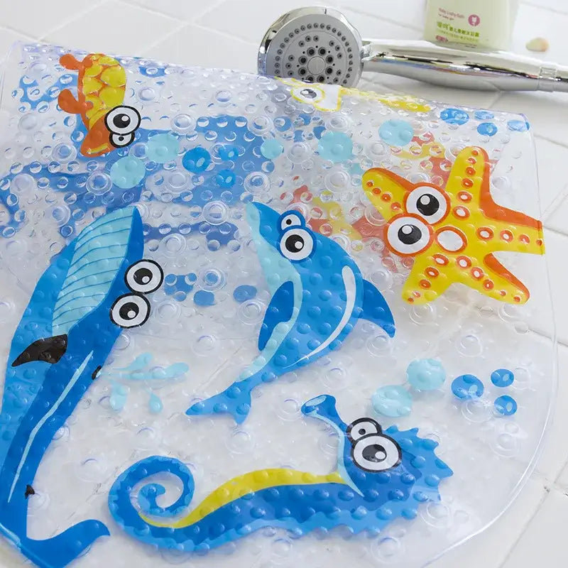 DecorBites™ Cartoon Non-Slip Bathroom Mat with Suction Cup for Child Bathtub Eco-Friendly
