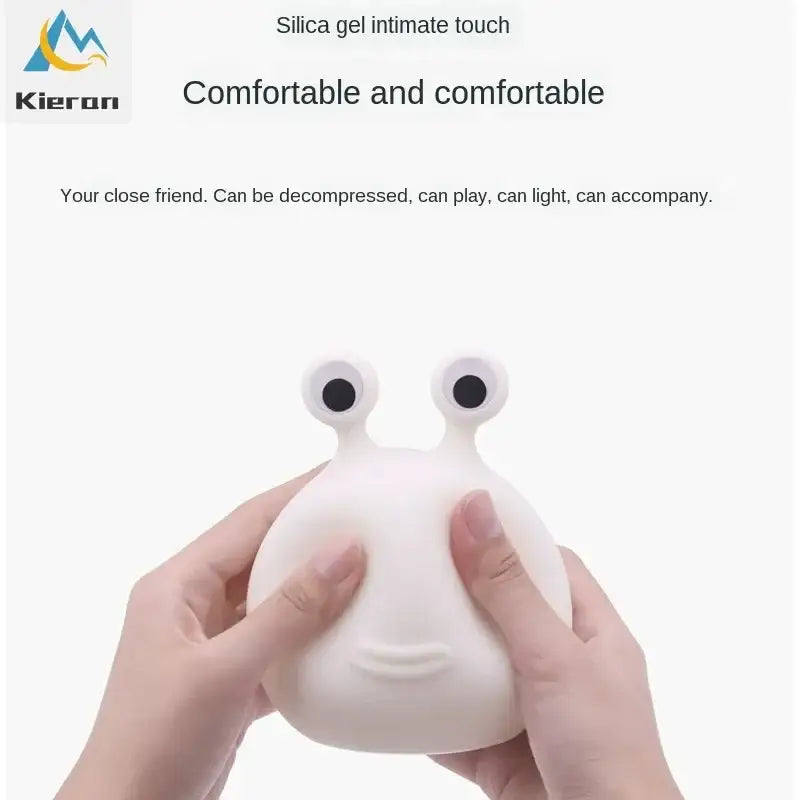 Decorbites cartoon slug night light white silicone bedroom lamp