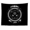 Decorbites cat witchcraft black rose tapestry bedroom wall hanging