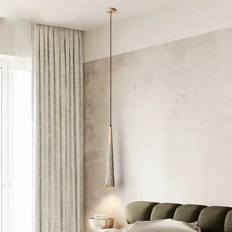 DecorBites™ Cement Cream LED Chandelier for Bedroom Bedside and Front Desk Lighting