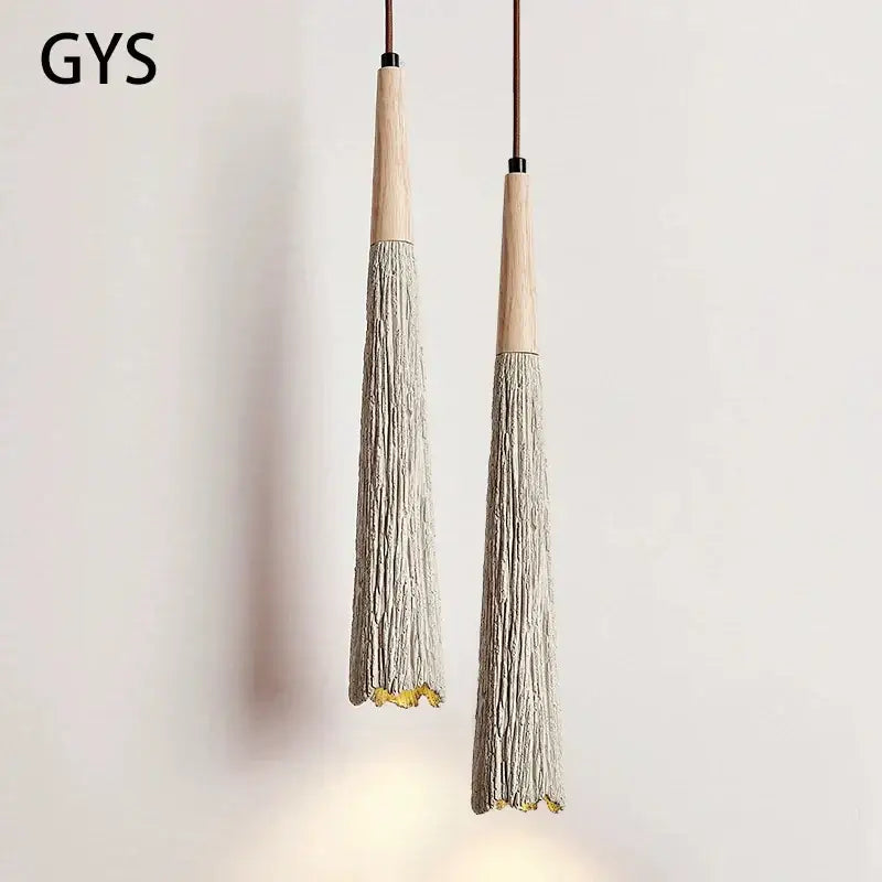 DecorBites™ Cement Cream LED Chandelier for Bedroom Bedside and Front Desk Lighting