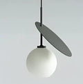 Modern white and gold glass pendant lights for dining room