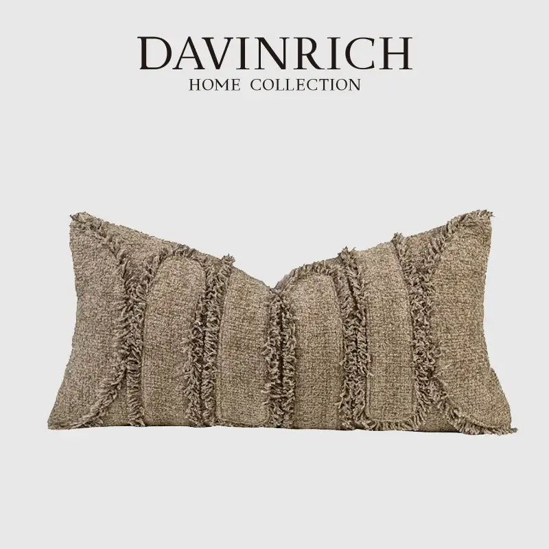 Chestnut brown wabi sabi textured pillow case bedroom decor