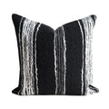 Chic pillow cover set black & white knit living room decor
