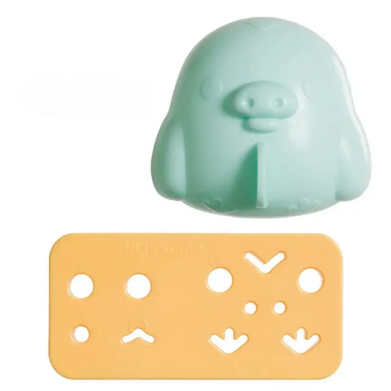 Kawaii yellow rice ball mold set kitchen decorbites chicken bear