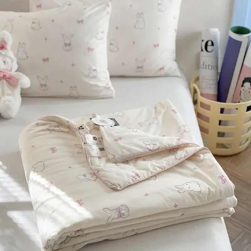Pastel decorbites children cartoon summer cooling quilt bedroom blanket