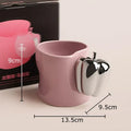 Black & white chili handle cup & saucer set – kitchen coffee mugs