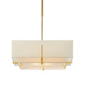 Modern minimalist cream fabric pendant lamp living room lighting