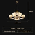 Modern gold decorbites jade chandelier living room glass cluster light