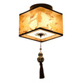 Chinese style ceiling lamp for villa corridors with ink wash painting