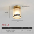 Chinese blue wave copper pendant light for bedroom